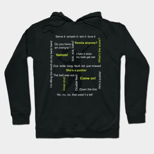 Cool Tennis Terms T-shirt Hoodie